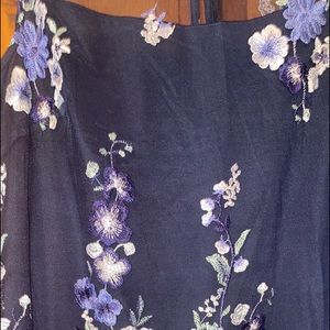 Lane Bryant Blue Floral Embroidered Dress. Size 12W